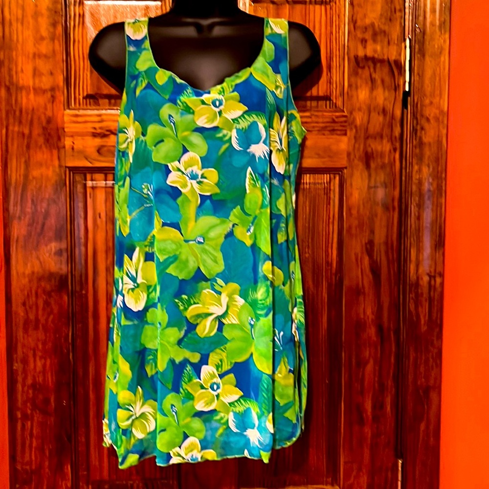 Sheer Floral Swim Cover Up